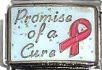 Promise of a cure - red ribbon - HIV/AIDS 9mm Italian charm - Click Image to Close